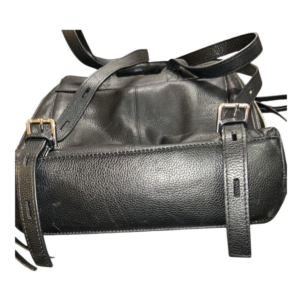 Lodis Black Modern Leather Backpack - Picture 13 of 15